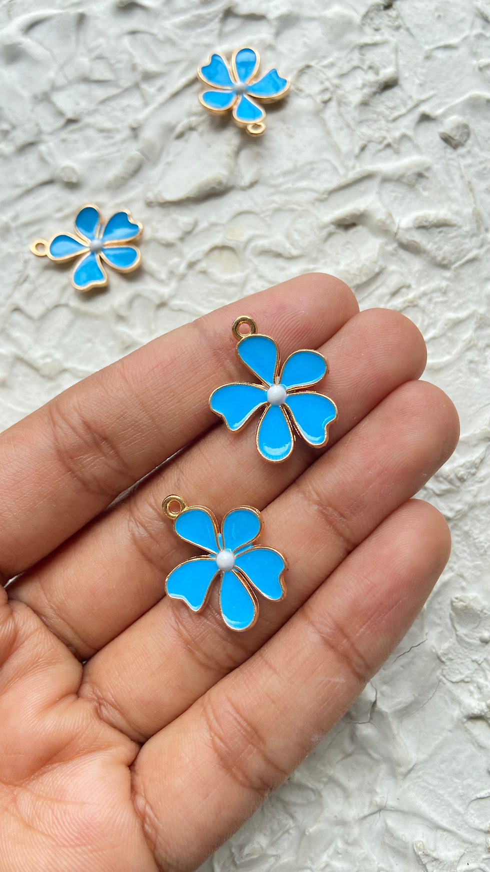 Thumbnail: Colourful flower enamel alloy charm