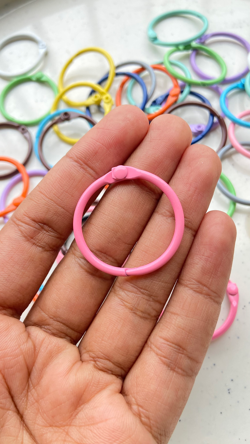 Thumbnail: Spray painted colourful split ring keychain iron clasp (Part-1)