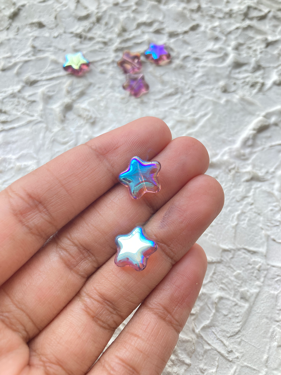 Thumbnail: Star shape czech glass bead