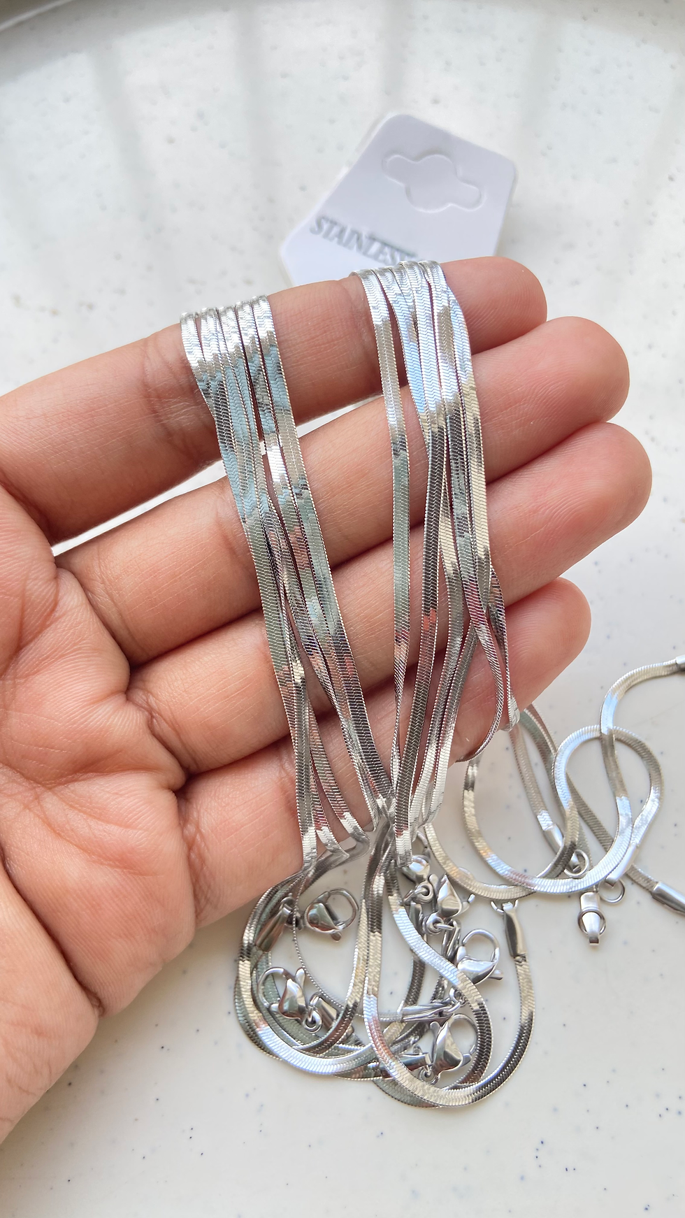 Thumbnail: 2mm 304 thin stainles steel snake chain