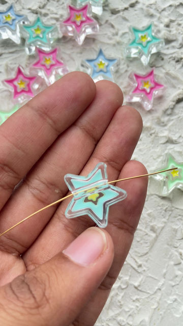Thumbnail: Chonky star acrylic beads