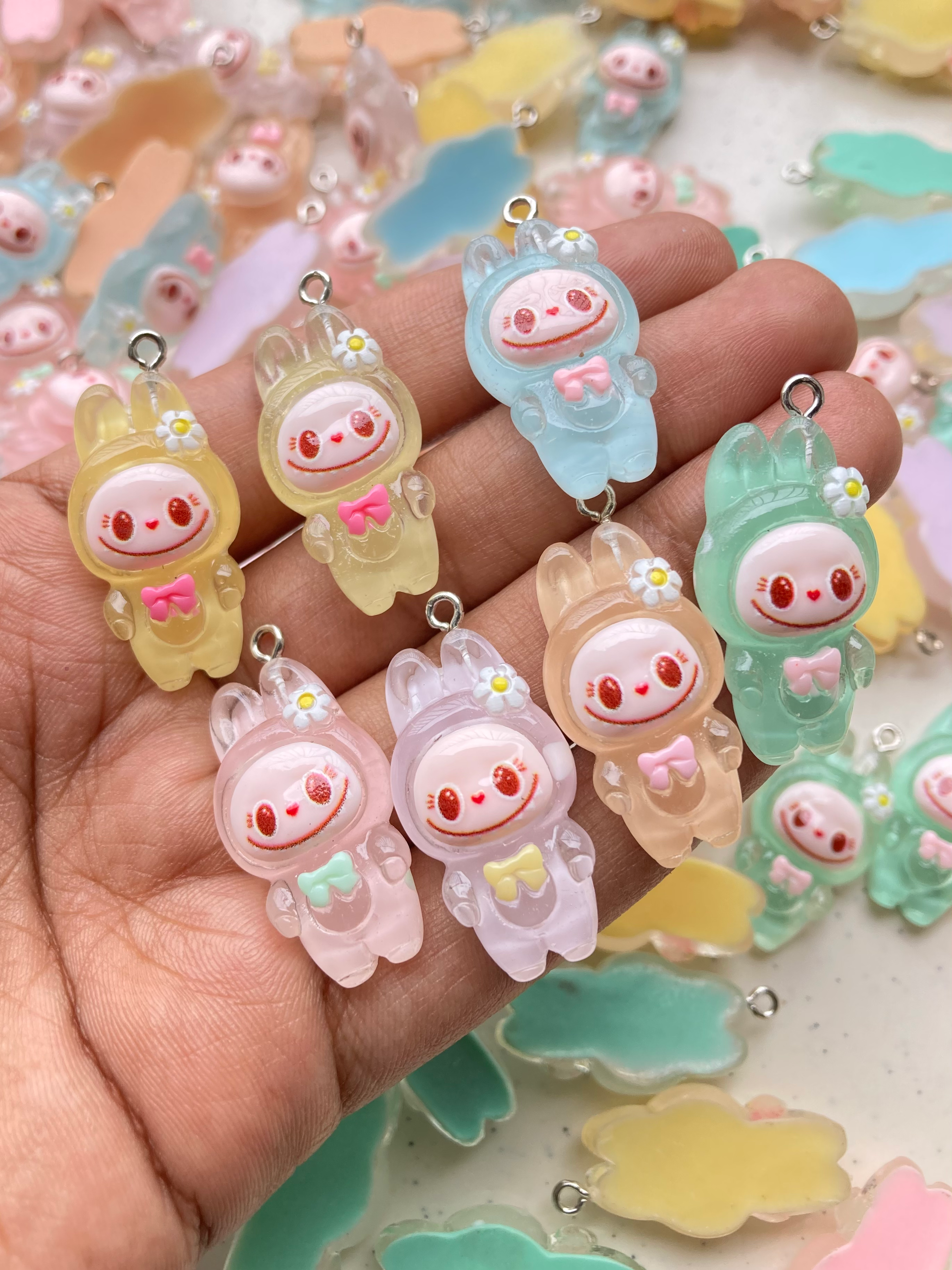 Labubu resin transparent charm
