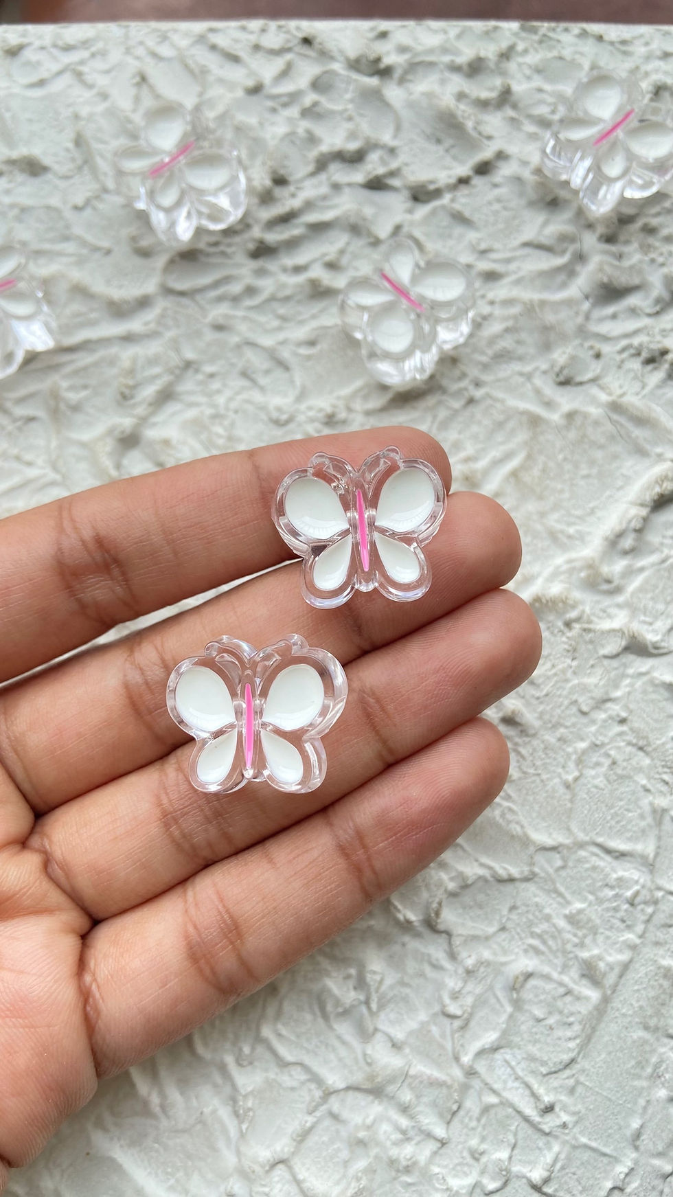 Thumbnail: Chunky butterfly acrylic beads