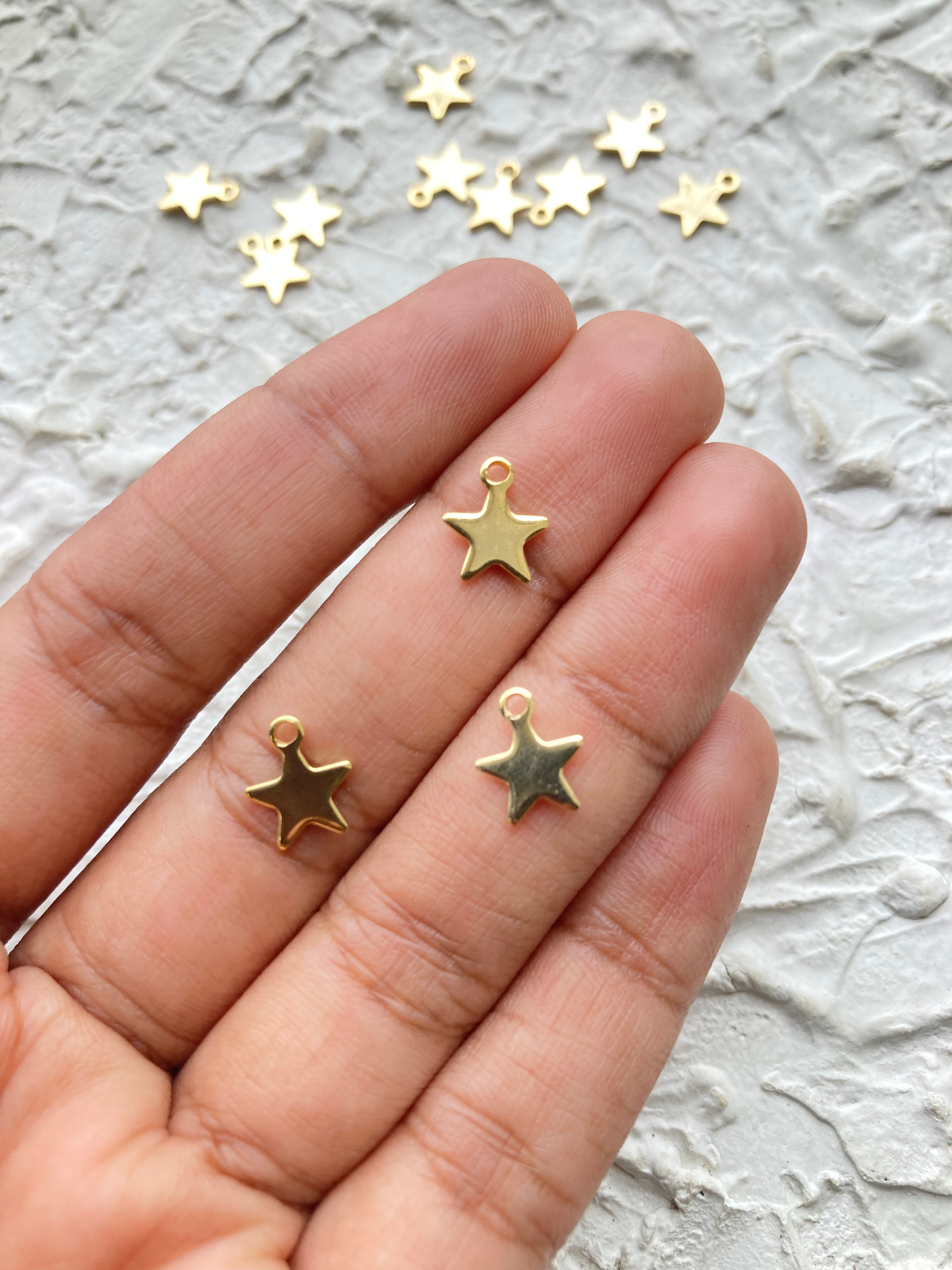 18k gold plated star charm