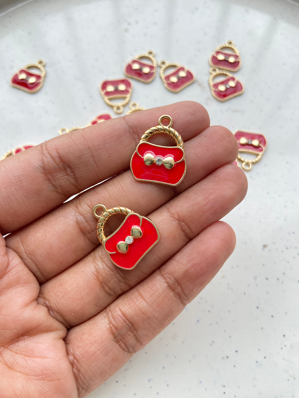 Thumbnail: Enamel alloy purse charm