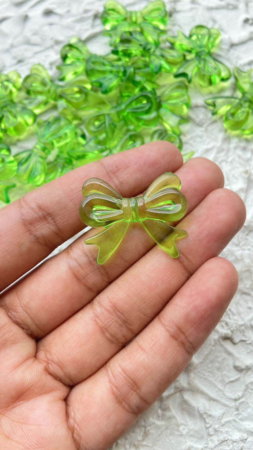 Thumbnail: Colourful acrylic bow bead (Pattern-2)