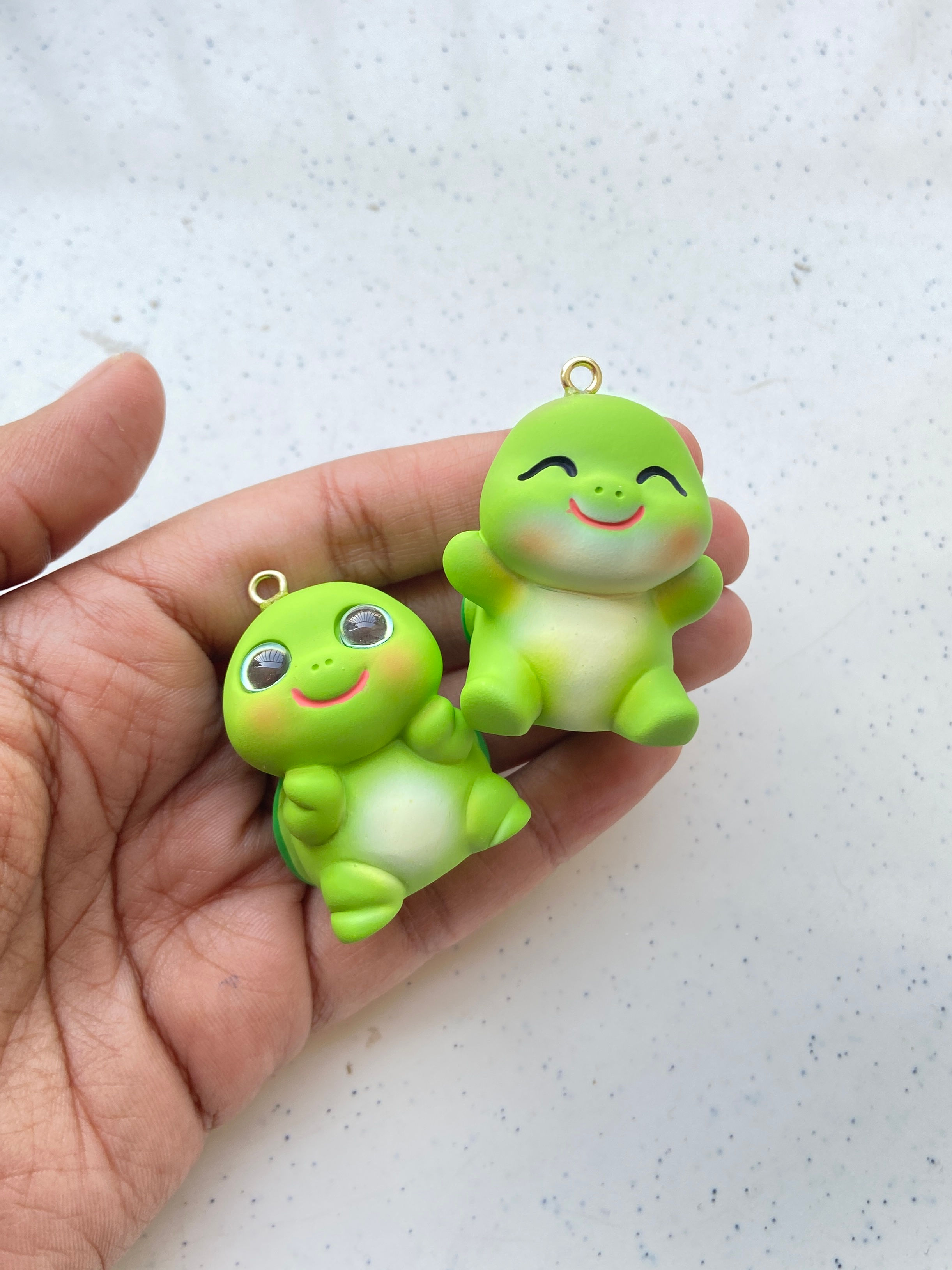 3D tortoise resin charm