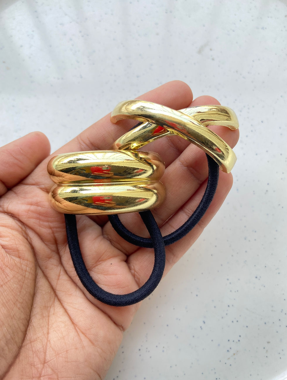 Thumbnail: Metal trending hair ties (1pc)