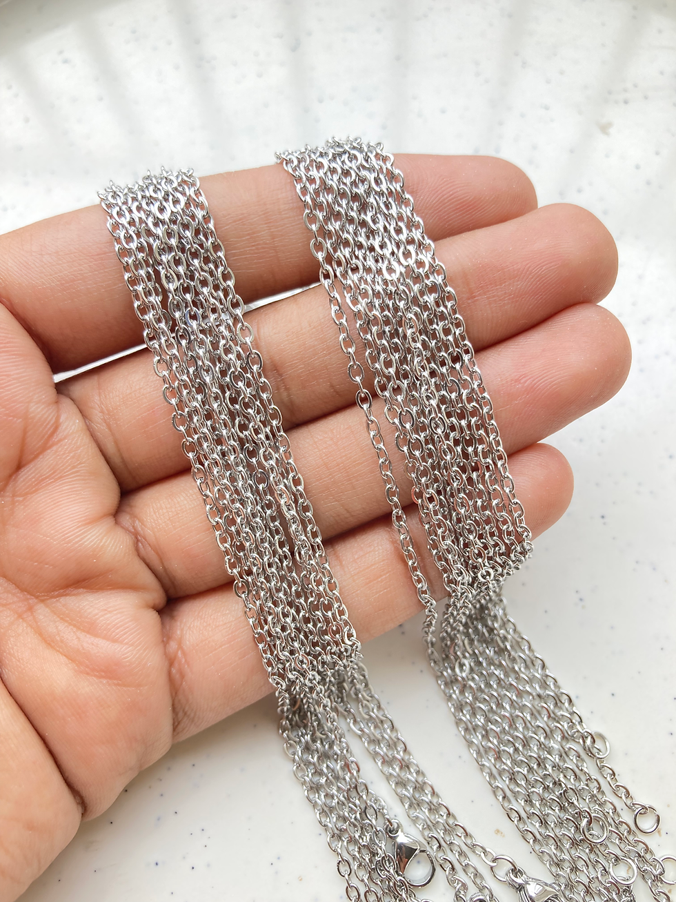 Thumbnail: 2mm, 304 stainless steel silver cable chain with lobster clasp
