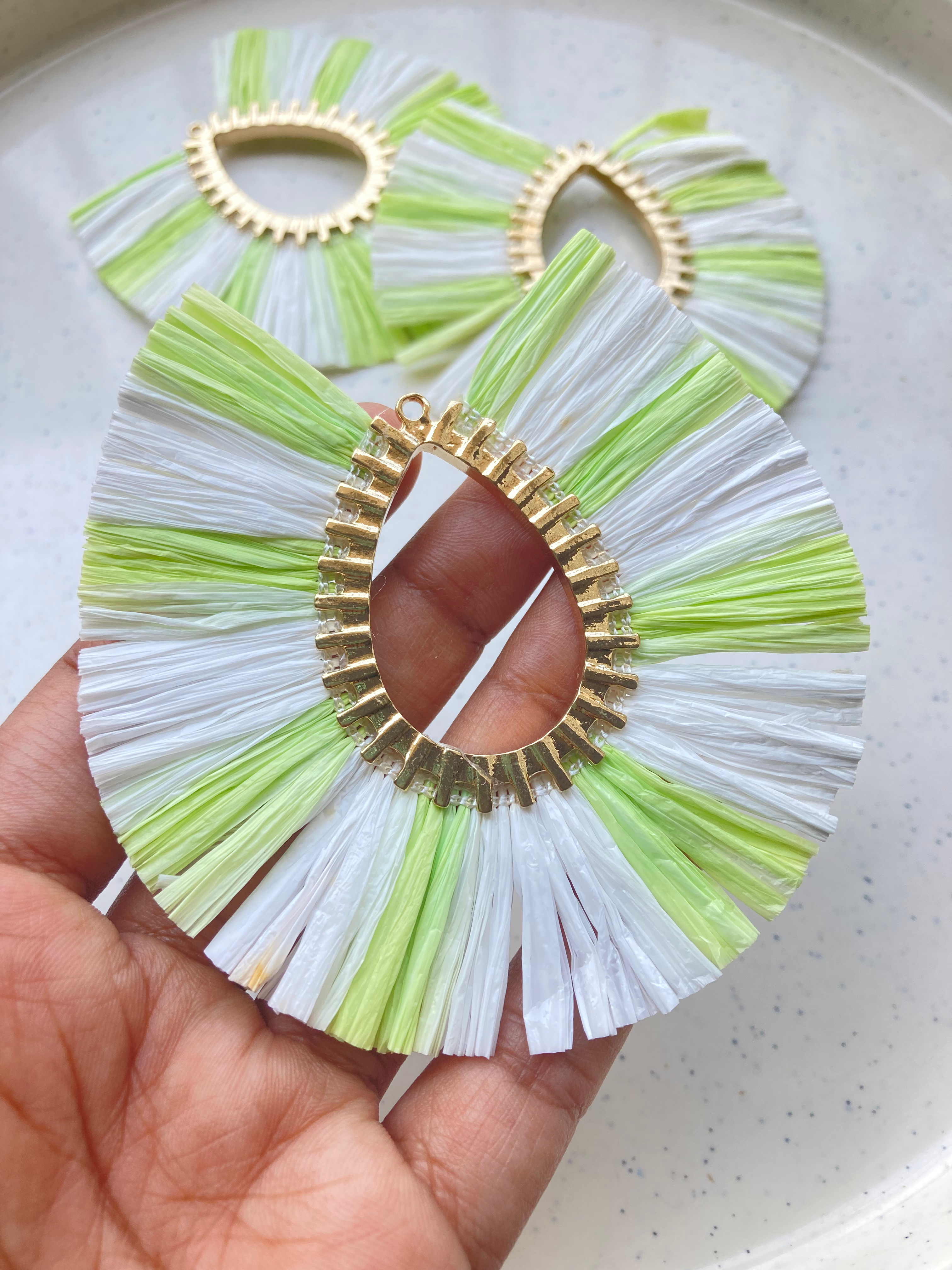 Tassel drop big alloy charm