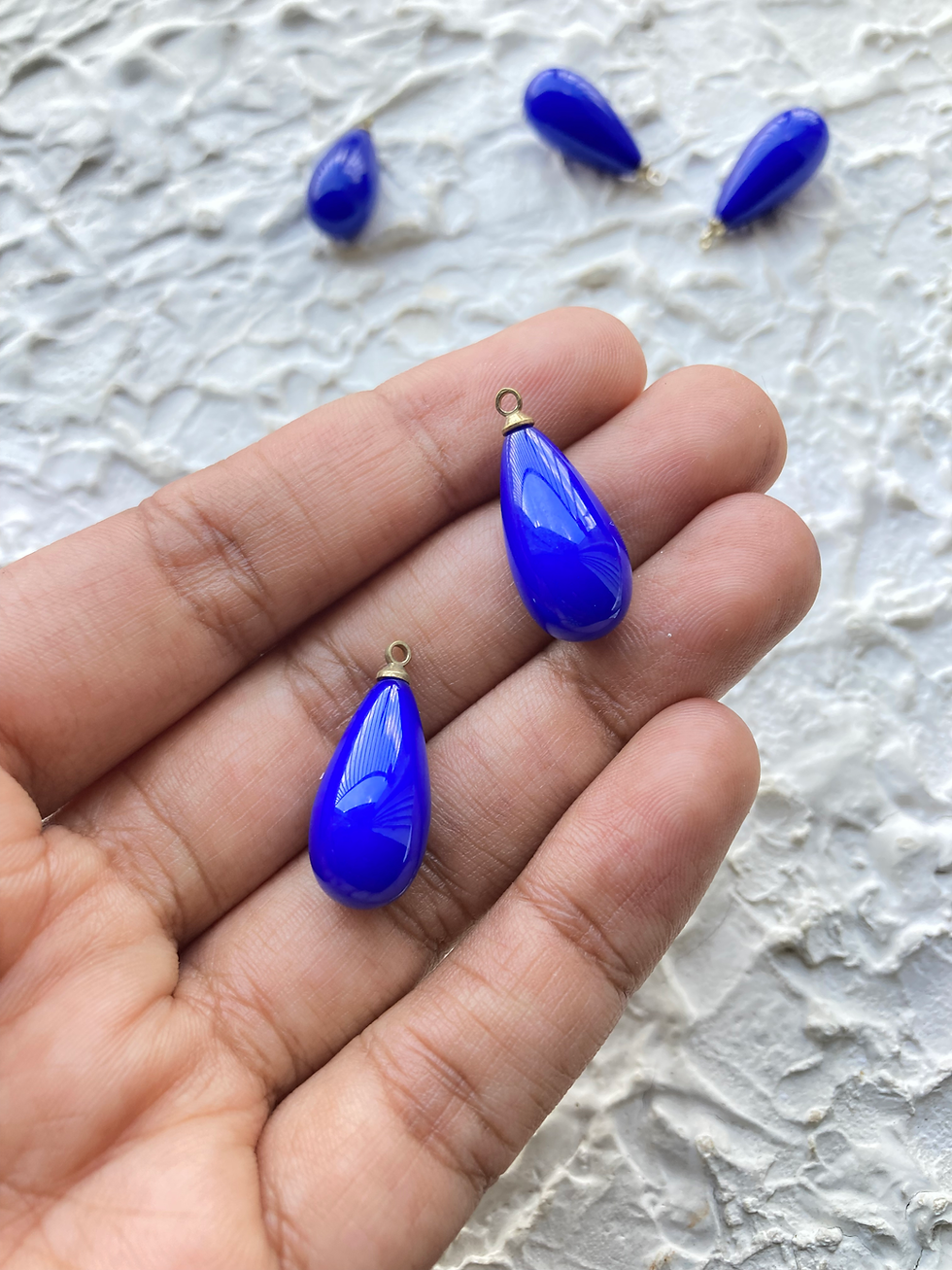 Thumbnail: Colourful resin teardrop charm