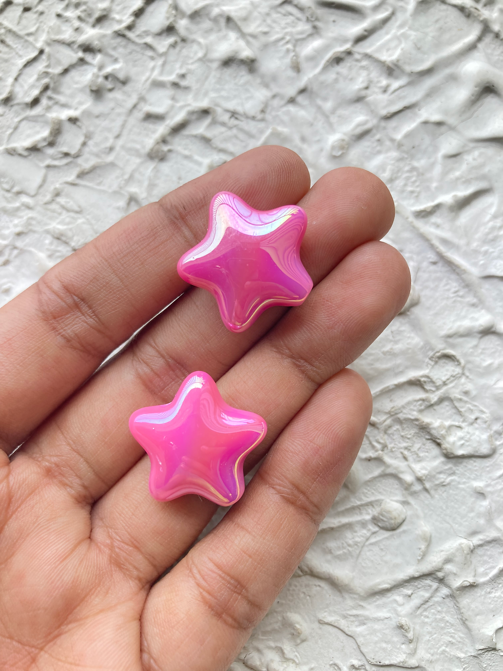 Thumbnail: Iridescent colourful acrylic star bead