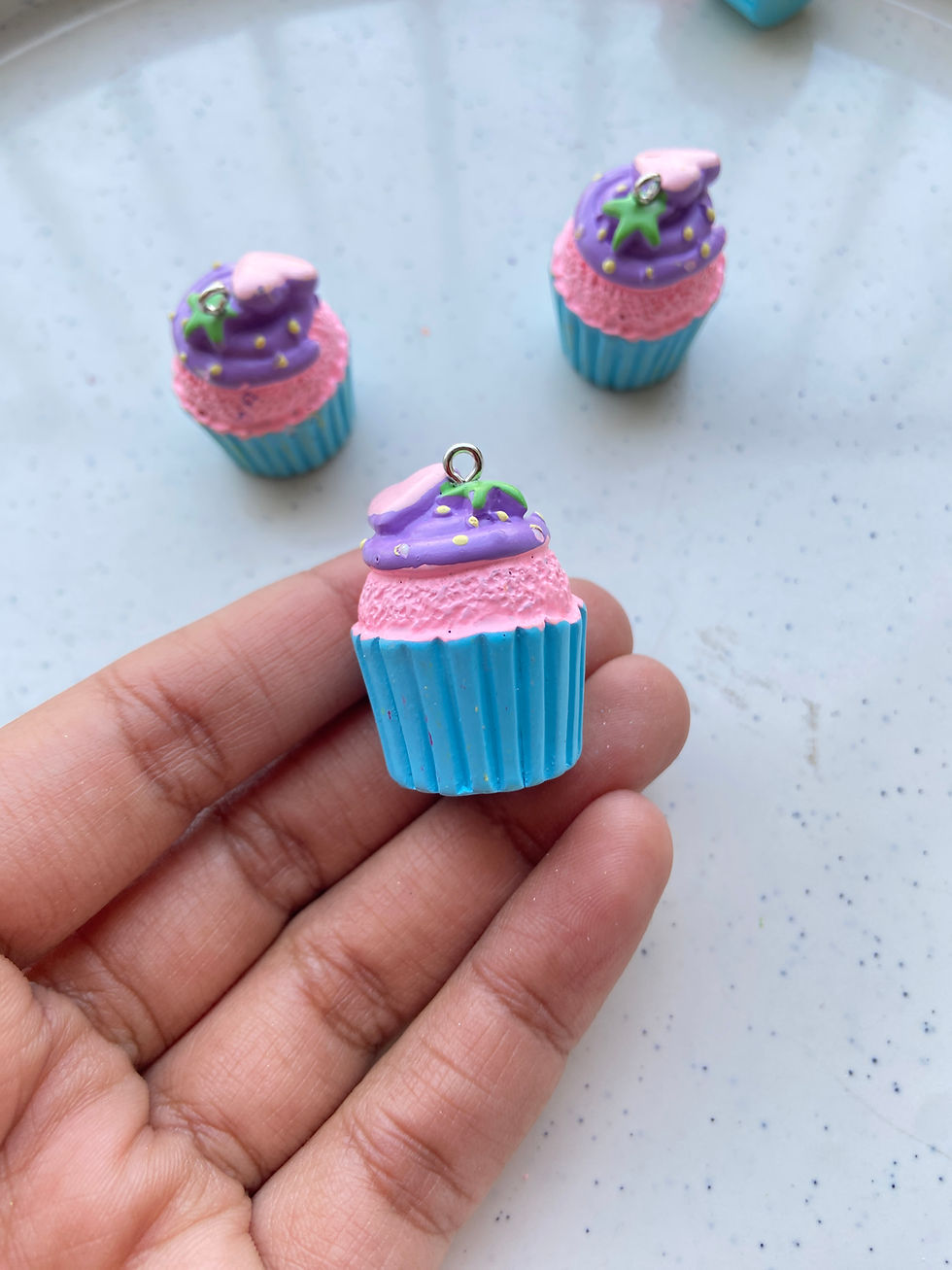 Thumbnail: Resin big 3D cupcake charm