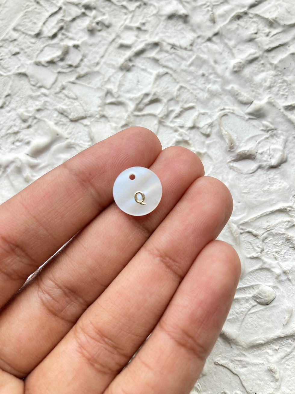 Thumbnail: Shell pendant with alphabet round charm