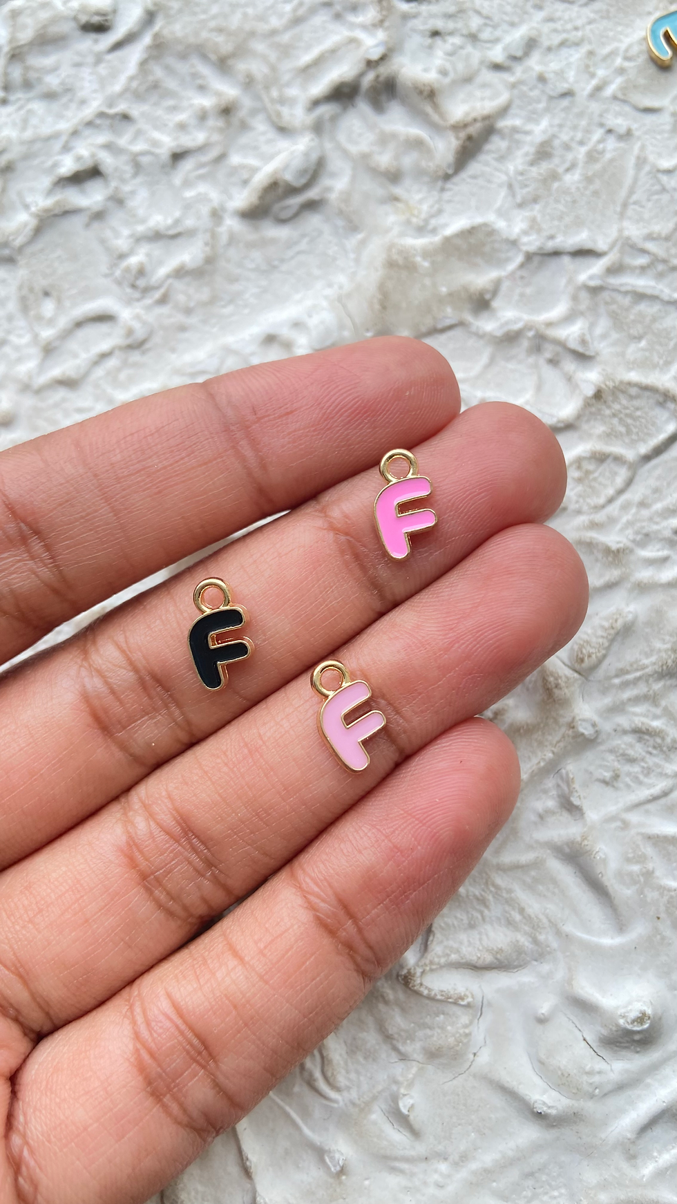 Thumbnail: Enamel colourful alphabet charm (A to L)