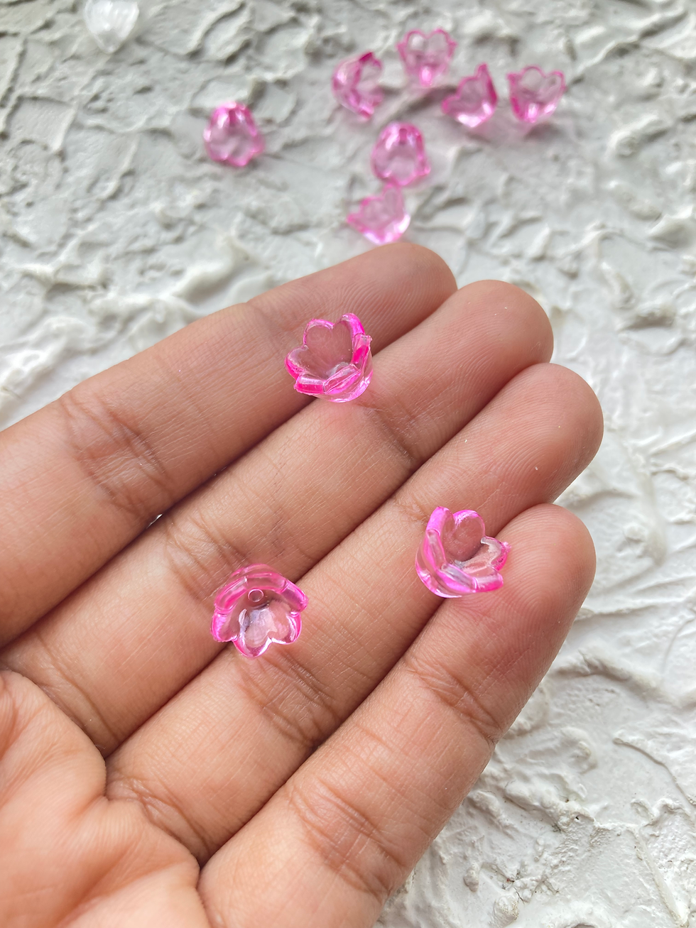 Thumbnail: Multi- colour acrylic tulip flower bead