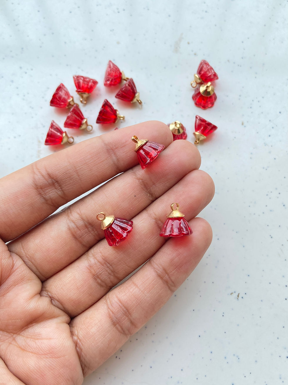 Thumbnail: Seed pod of lotus glass charm
