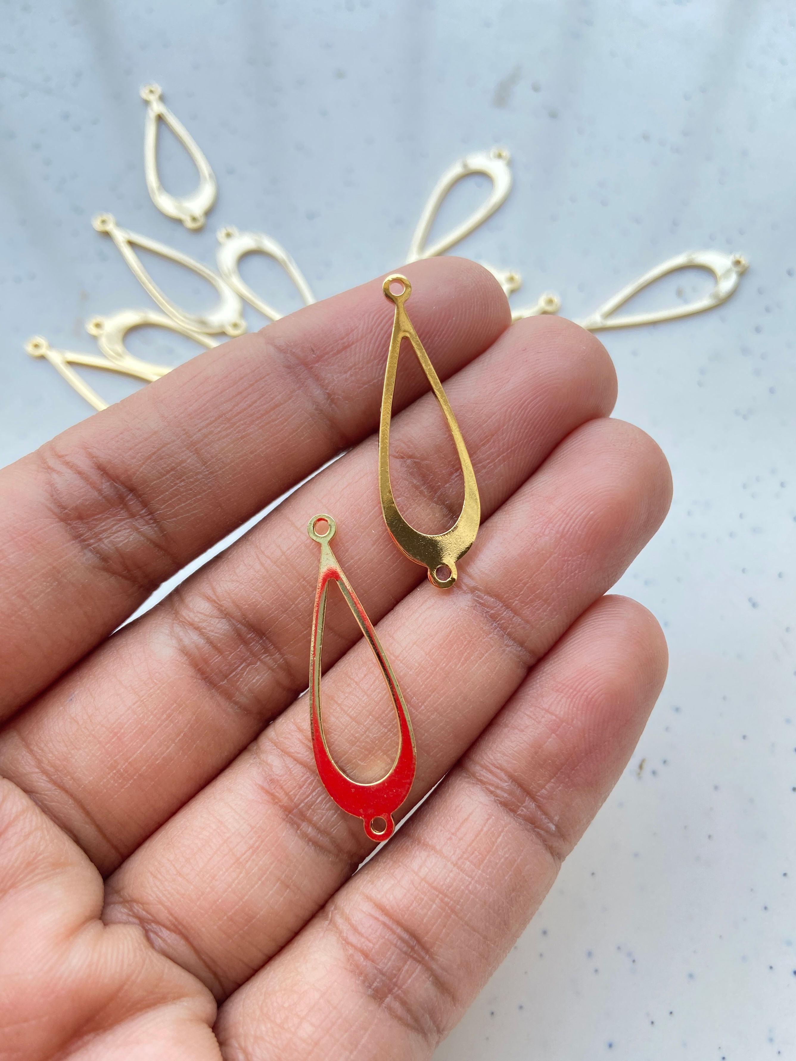 24k gold plated, drop connector, anti-tarnish