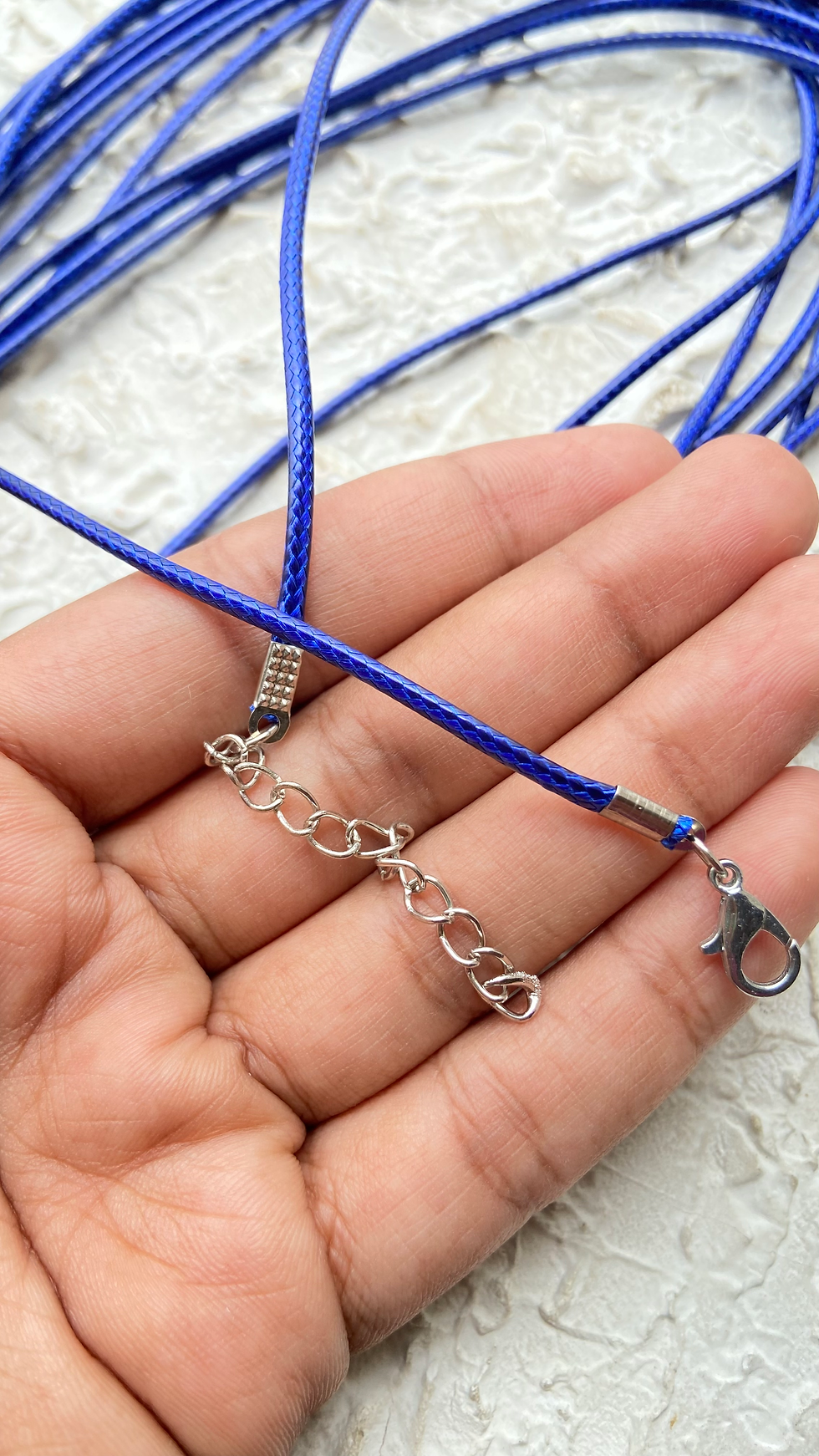 Thumbnail: Waxed cord for necklace making with lobster clasp
