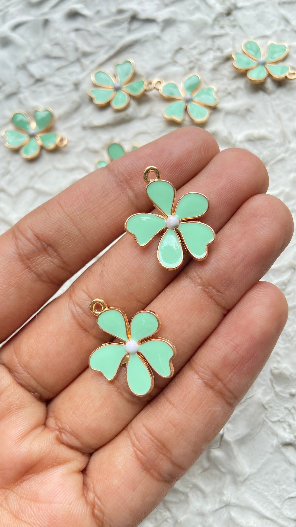 Thumbnail: Colourful flower enamel alloy charm