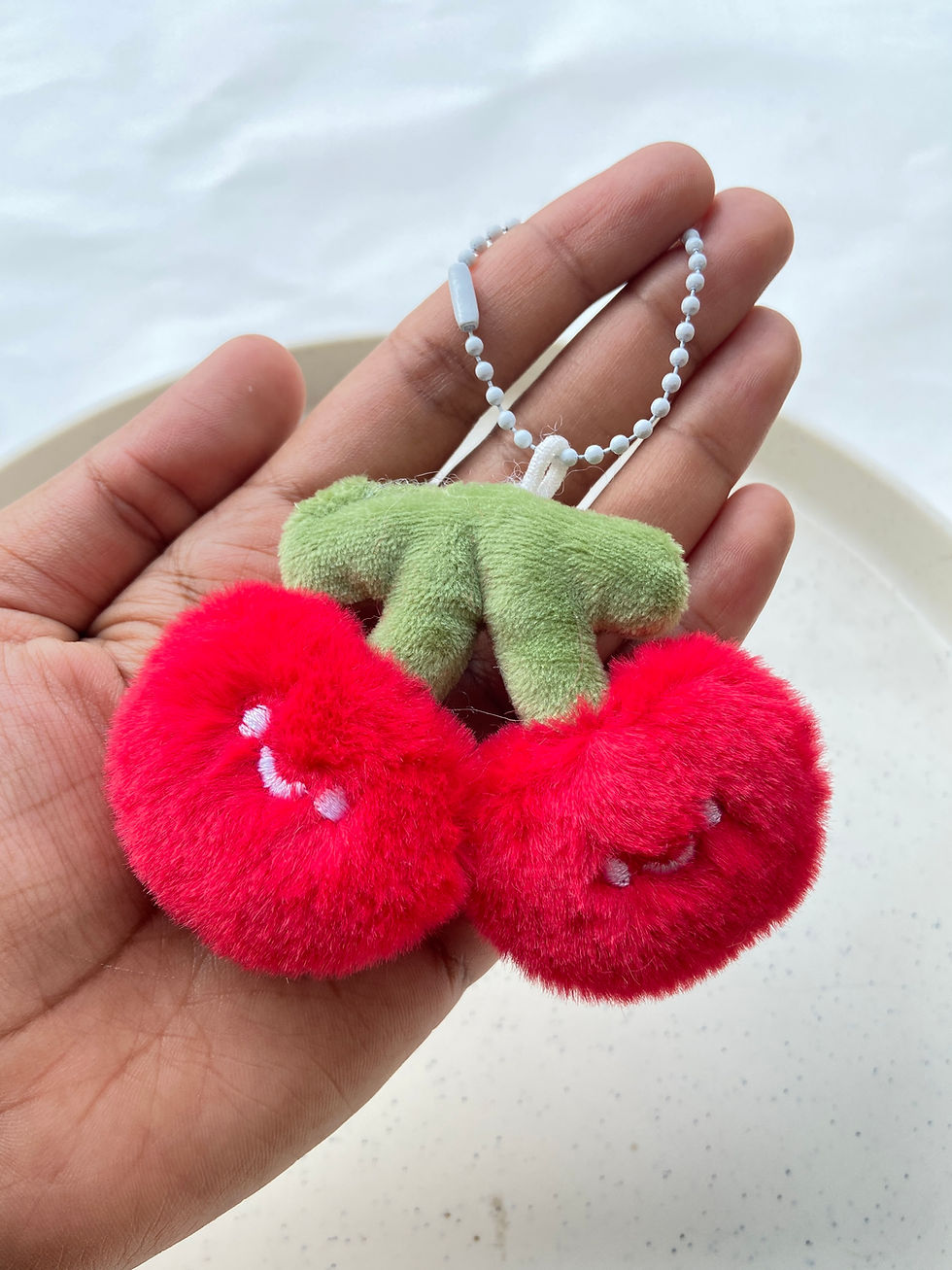 Thumbnail: Fruit plushies with ball chain readymade keychain (1pc)
