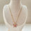Thumbnail: Readymade, pink butterfly zircon necklace, anti-tarnish