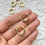 Thumbnail: 18k gold plated huggie brass hoops