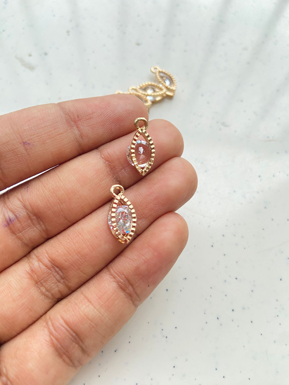 Thumbnail: Mixed shape rhinestone alloy charm