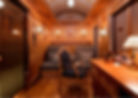 Interior private suite of the Seven Stars in Kyushu train with wooden design