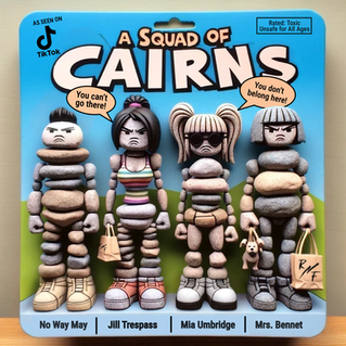Rock Fight Action Figures... A Squad Of Cairns!