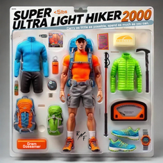 Rock Fight Action Figures... Gram Gossamer aka The Super Ultra Light Hiker 2000!