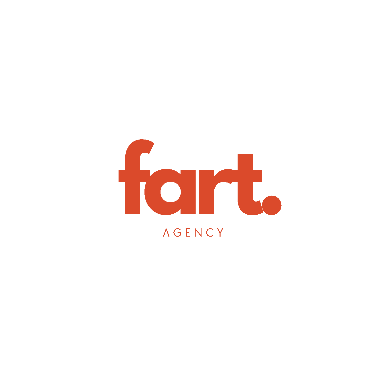 Fart Agency logo changing colors in a GIF formatted loop