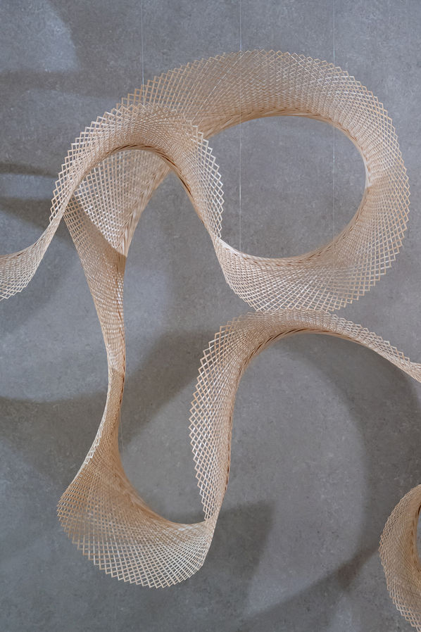 “The Ribbon” curves converge at knots, forming clear visual rhythm.