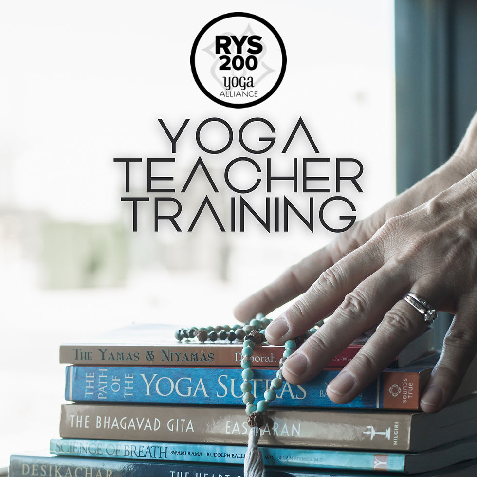 A stack of yoga books for Yoga Loft Tucson's 200-hour Yoga Teacher Training Program