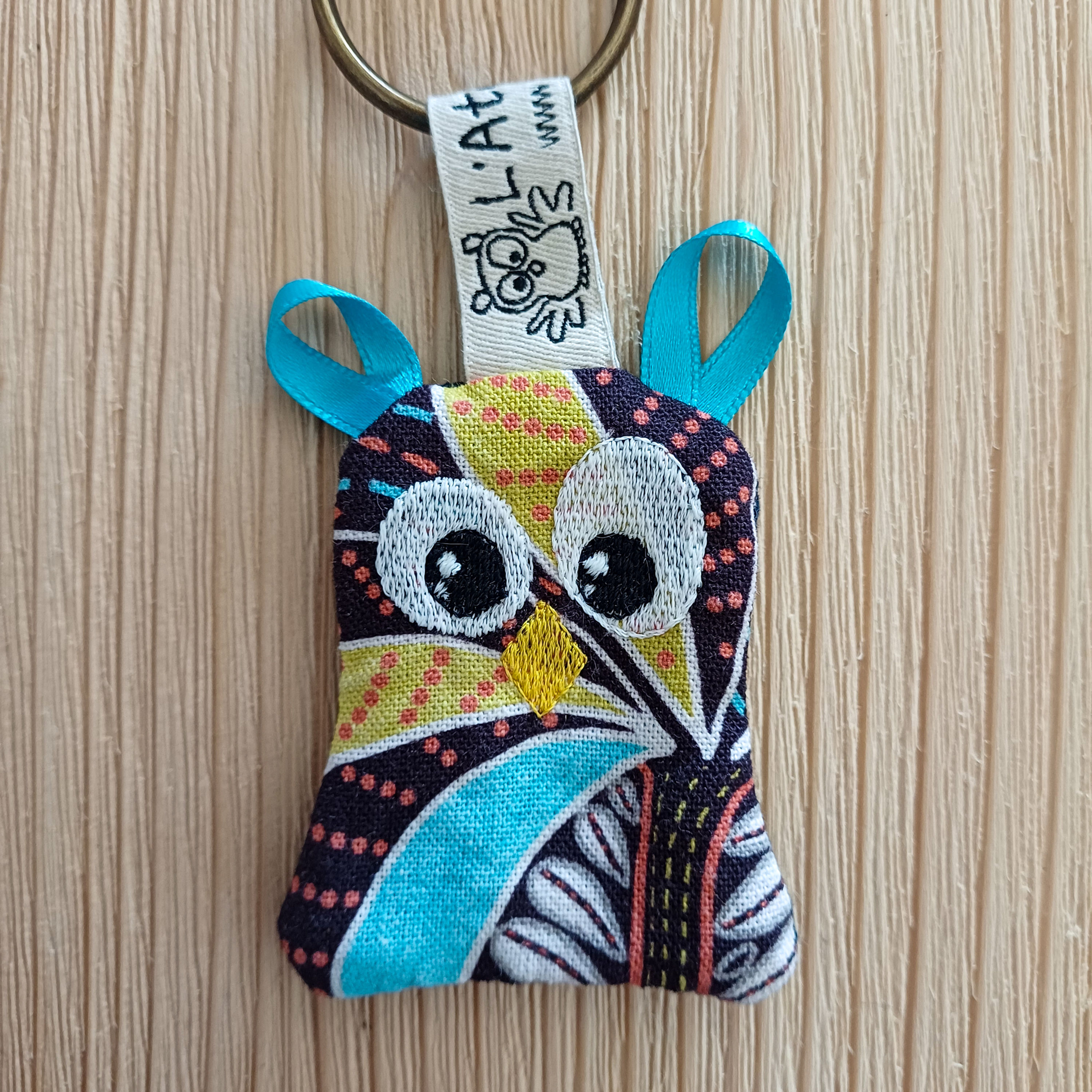 Porte-clé hibou en tissu