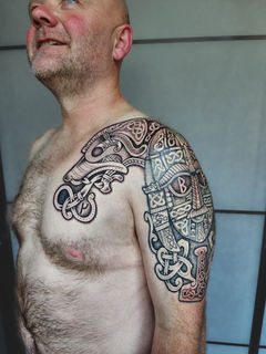 anglo-saxon nordic tattoo dotwork edinburgh viking