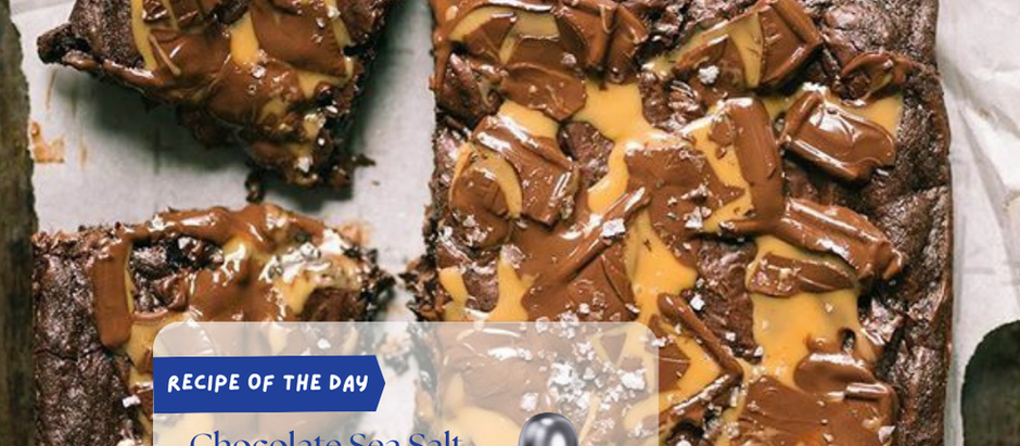 Chocolate Sea Salt Caramel Brownies using Fine Pink Salt from COSPRO 1-pack Grinder