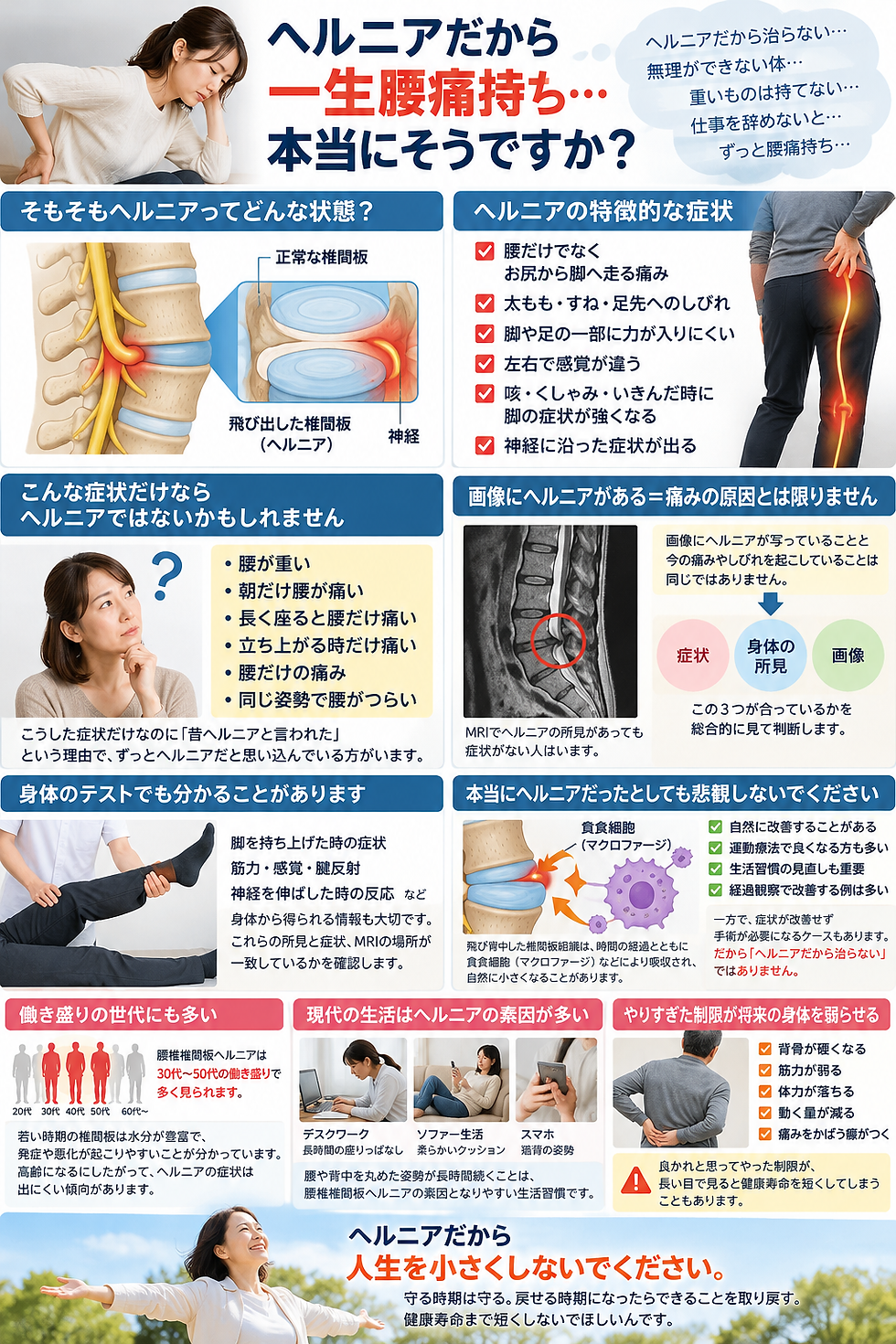 「ヘルニアだから一生腰痛持ち」本当にそうですか?その腰痛、今もヘルニアが原因?【船橋市三咲】