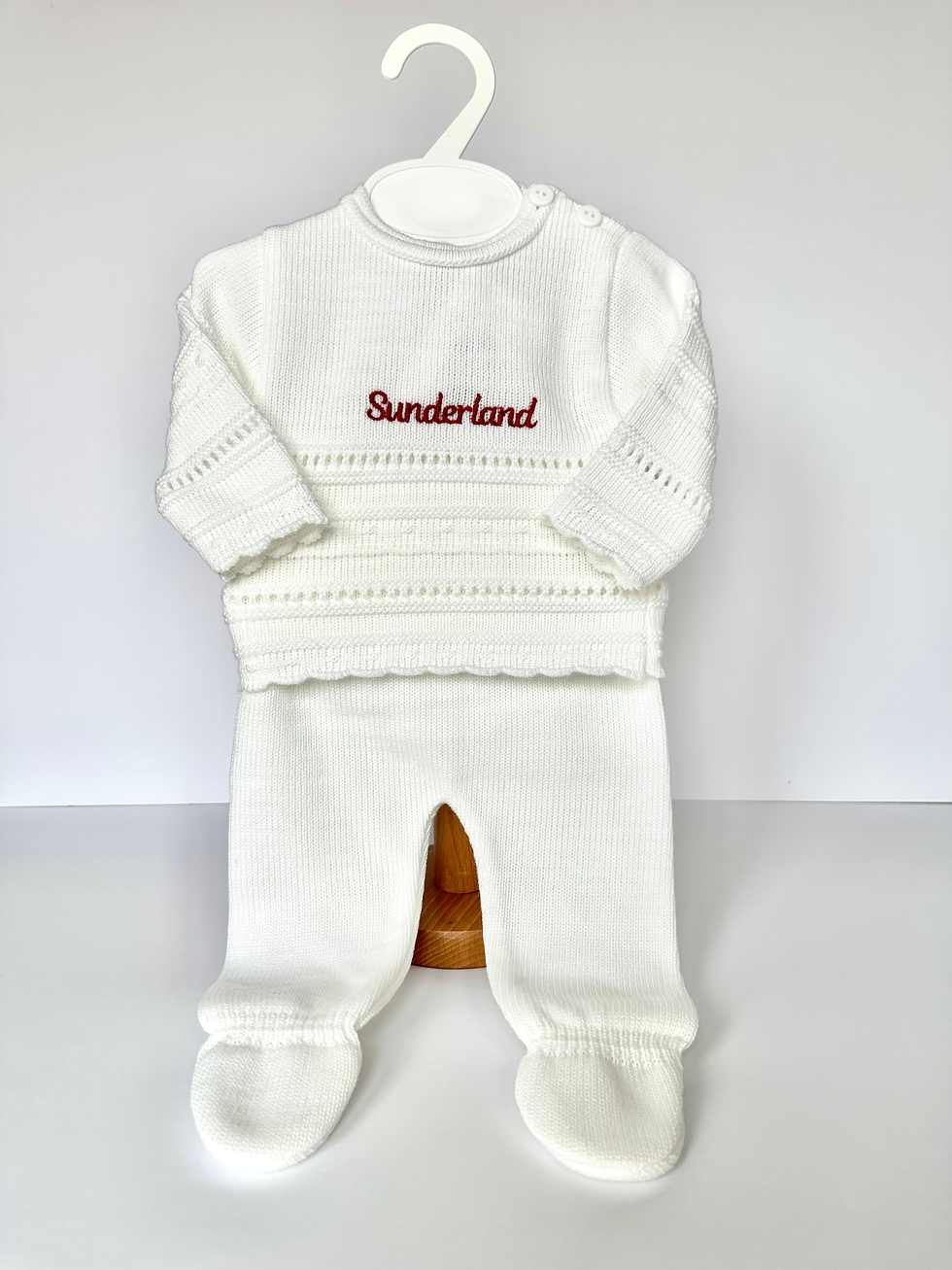 Knitted Baby Suit including Sunderland Text