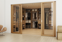 Shaker style sliding walk in