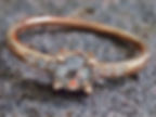 Rotgoldring mit Rosenschliff Diamant