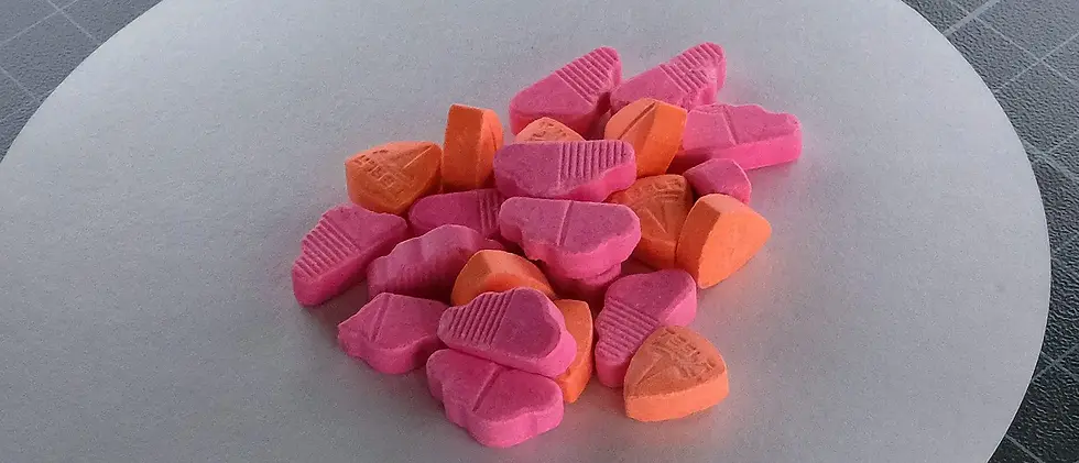 Pink and orange Cloud shaped pills
