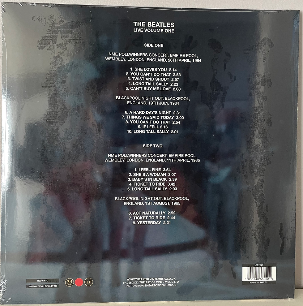 Thumbnail: The Beatles Live Volume 1 on Red Coloured Vinyl