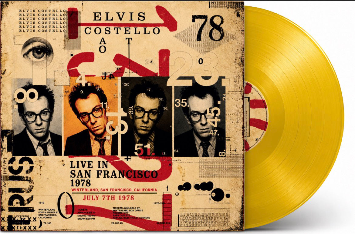 Elvis Costello & The Attractions. Yellow Vinyl. Live in the USA 1978