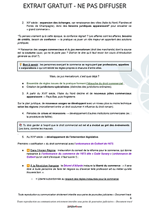 EXTRAIT GRATUIT (sans mention) - Fiches de révisions Droit Commercial non-illustrées - Pam
