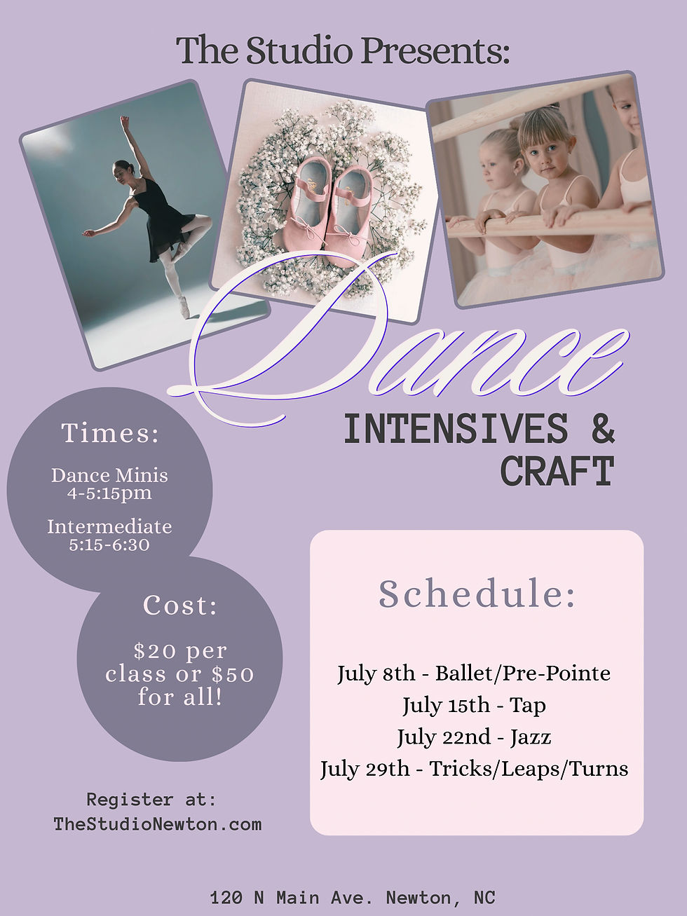 Summer Dance Intensives and Craft
