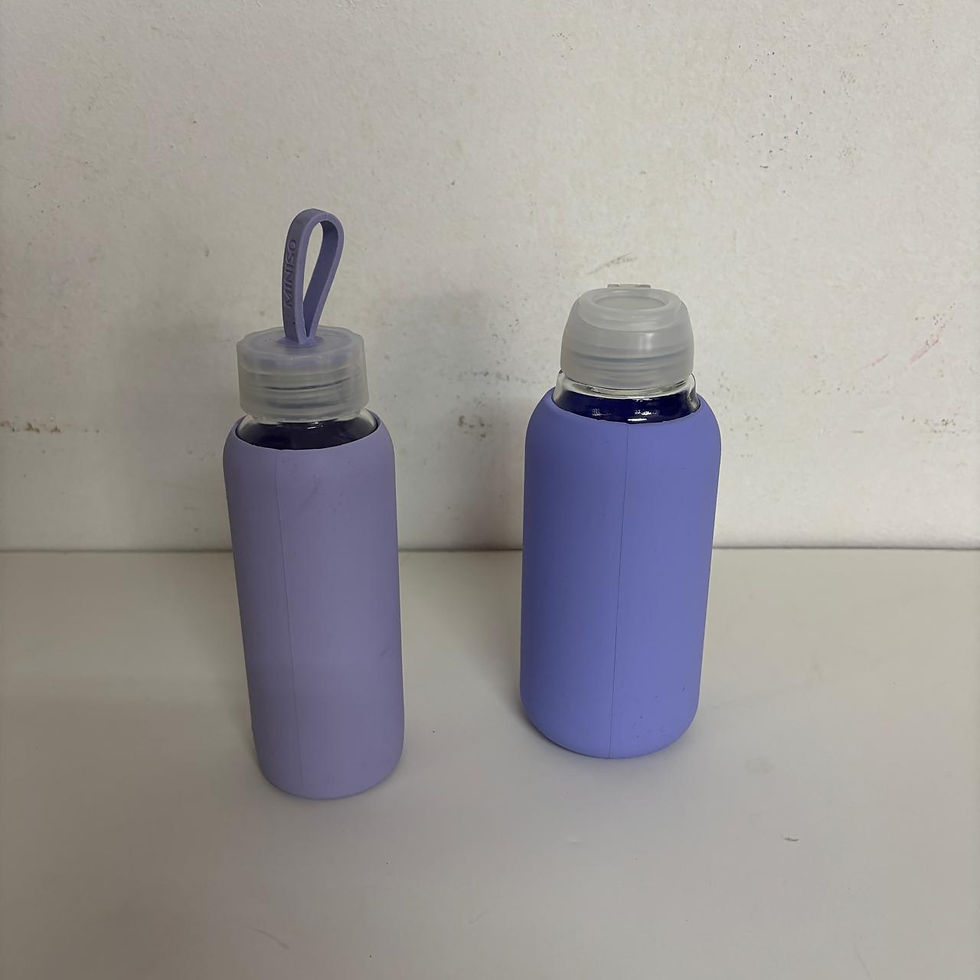 botellas vidrio lila