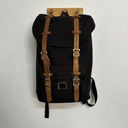 mochila herschel negra tiras cuero