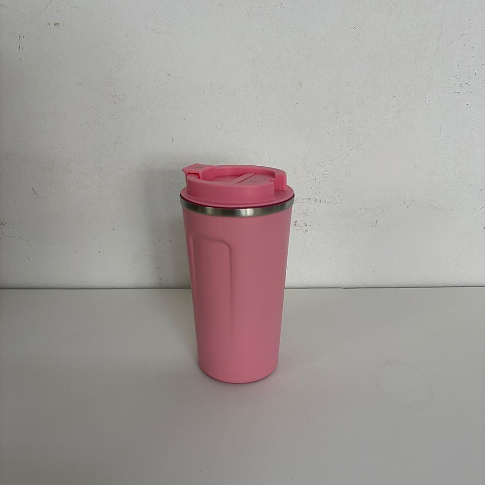 vaso de cafe rosa