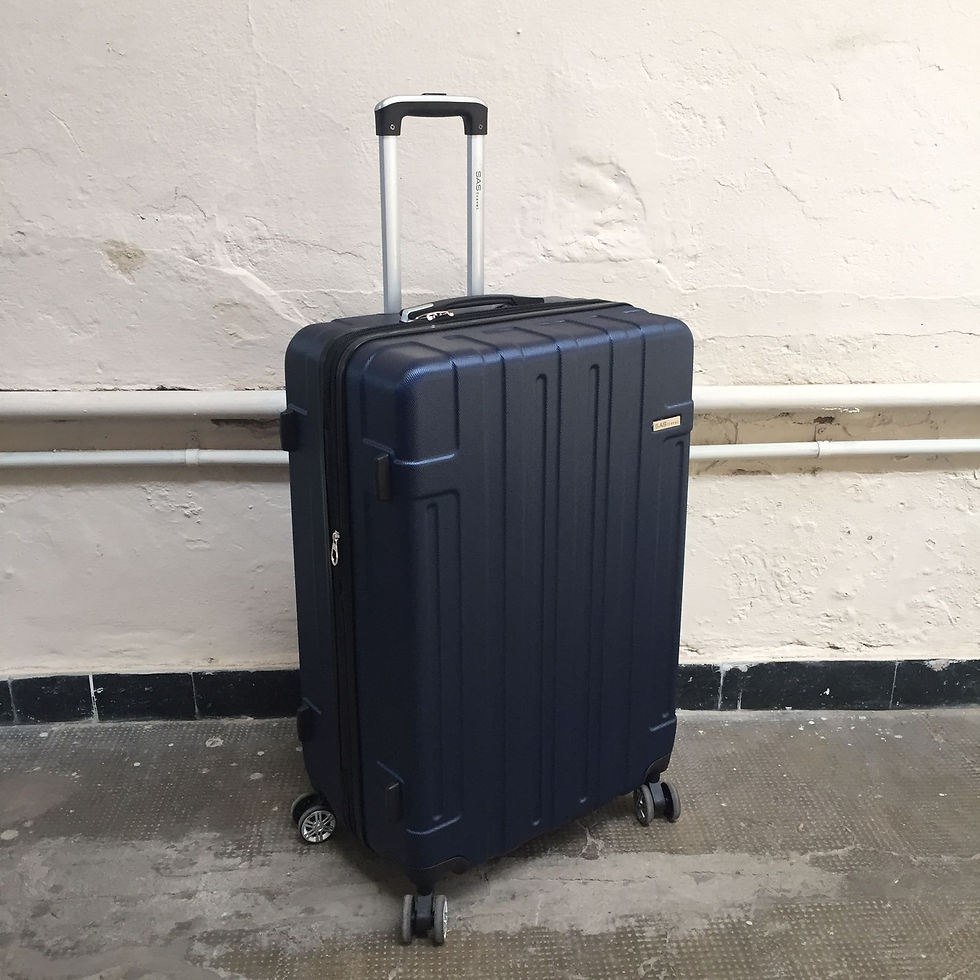 valija grande azul oscuro